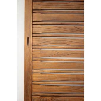 総欅 横格子の引戸 2枚1組　L1048Y 