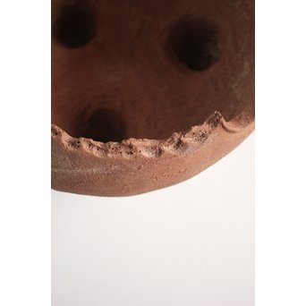 放下庵特山製 獅子耳土器破/やつれ風炉 涼炉 瓶掛　P231 