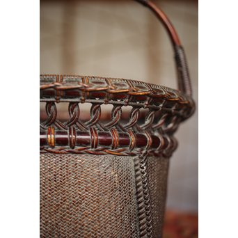 唐物写 竹炭籠　U244 