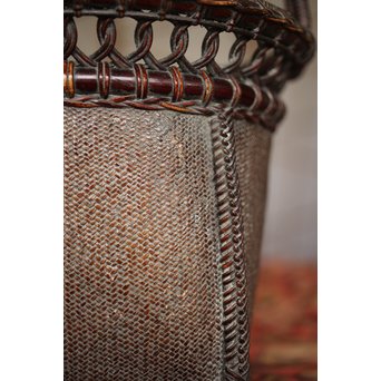 唐物写 竹炭籠　U244 