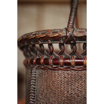 唐物写 竹炭籠　U244 