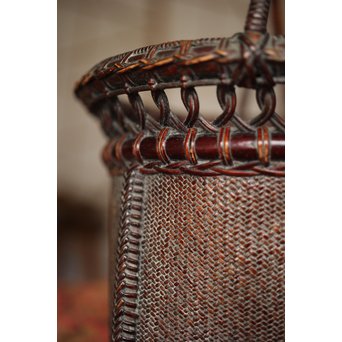 唐物写 竹炭籠　U244 