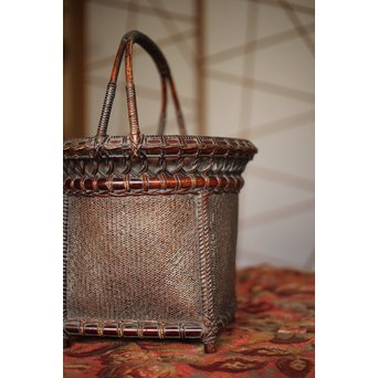 唐物写 竹炭籠　U244 