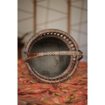 唐物写 竹炭籠　U244 