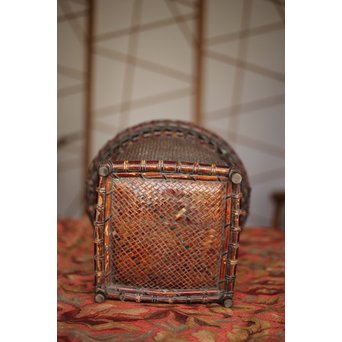 唐物写 竹炭籠　U244 