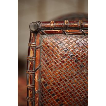 唐物写 竹炭籠　U244 