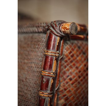 唐物写 竹炭籠　U244 