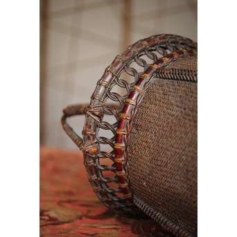 唐物写 竹炭籠　U244 