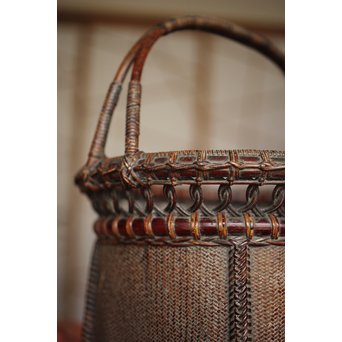 唐物写 竹炭籠　U244 