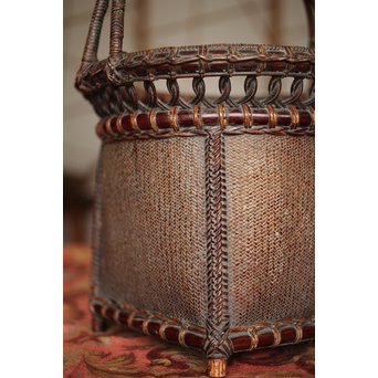 唐物写 竹炭籠　U244 