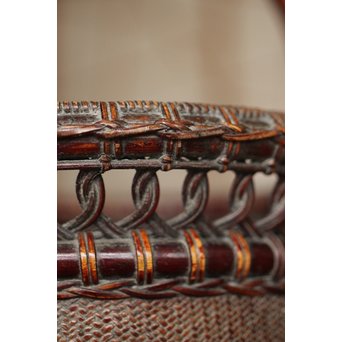 唐物写 竹炭籠　U244 