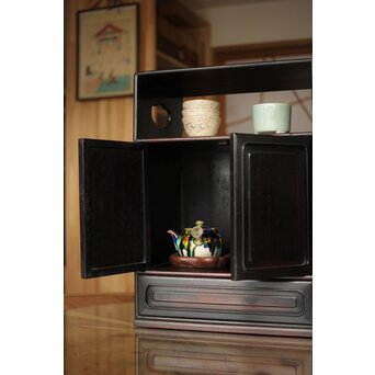 唐物 紫檀紅木意 重唐木 煎茶器局　X288 