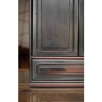 唐物 紫檀紅木意 重唐木 煎茶器局　X288 