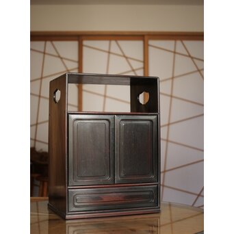 唐物 紫檀紅木意 重唐木 煎茶器局　X288 