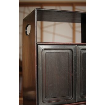 唐物 紫檀紅木意 重唐木 煎茶器局　X288 