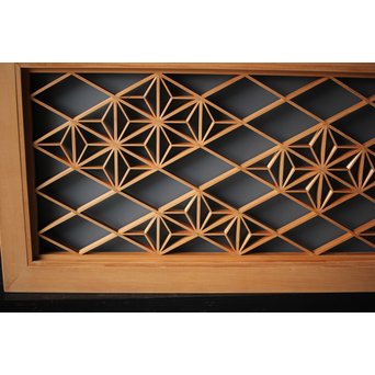 ガラス入 組子小型欄間　R0089 