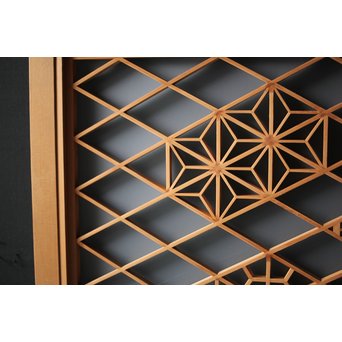 ガラス入 組子小型欄間　R0090 