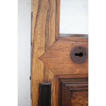 大ガラス 玉杢欅の蔵戸　W033 