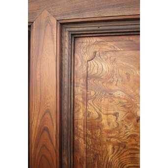 大ガラス 玉杢欅の蔵戸　W033 