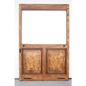 大ガラス 玉杢欅の蔵戸　W033