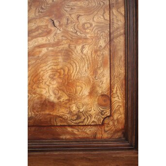 大ガラス 玉杢欅の蔵戸　W033 