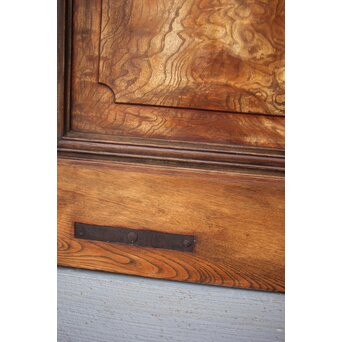 大ガラス 玉杢欅の蔵戸　W033 