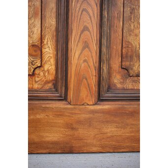 大ガラス 玉杢欅の蔵戸　W033 