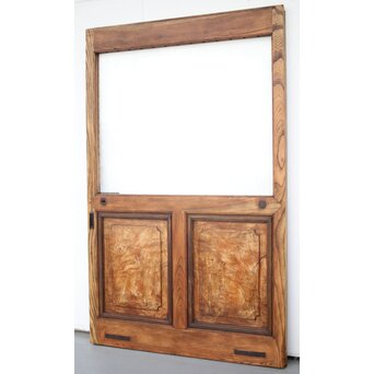 大ガラス 玉杢欅の蔵戸　W033 