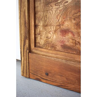 大ガラス 玉杢欅の蔵戸　W033 