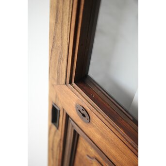 大ガラス 玉杢欅の蔵戸　W033 