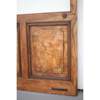 大ガラス 玉杢欅の蔵戸　W033 