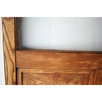 大ガラス 玉杢欅の蔵戸　W033 