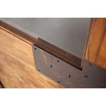 大ガラス 玉杢欅の蔵戸　W033 