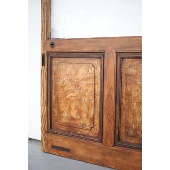 大ガラス 玉杢欅の蔵戸　W033 