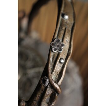 亀文堂 日本梅泉 饕餮紋蓋 象嵌鉄瓶　 M253 