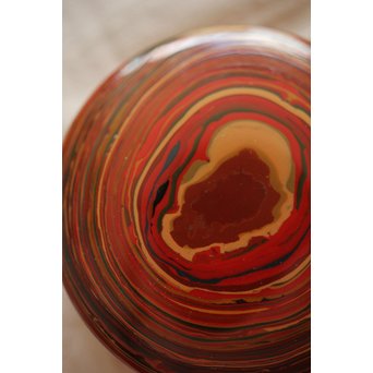 堆漆/乾漆香合　Q270 