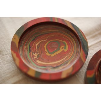 堆漆/乾漆香合　Q270 