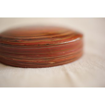 堆漆/乾漆香合　Q270 