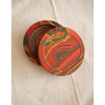 堆漆/乾漆香合　Q270 