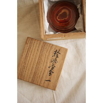 堆漆/乾漆香合　Q270 