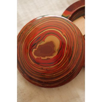 堆漆/乾漆香合　Q270 