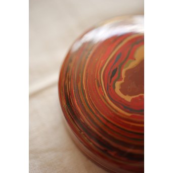 堆漆/乾漆香合　Q270 