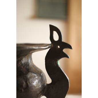 宮田藍堂 蝋型鋳造 うさぎ香炉　M255 