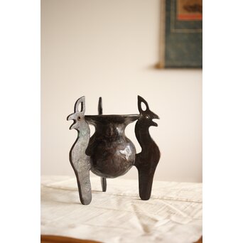 宮田藍堂 蝋型鋳造 うさぎ香炉　M255 