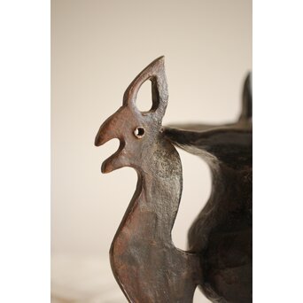 宮田藍堂 蝋型鋳造 うさぎ香炉　M255 