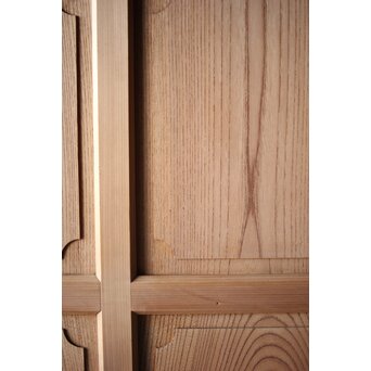 面取欅化粧 両面使いクリアガラス戸 2枚1組　GD0036Y 