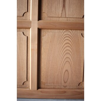 面取欅化粧 両面使いクリアガラス戸 2枚1組　GD0036Y 