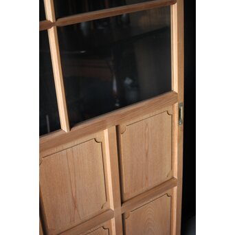 面取欅化粧 両面使いクリアガラス戸 2枚1組　GD0036Y 