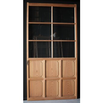 面取欅化粧 両面使いクリアガラス戸 2枚1組　GD0036Y 表B