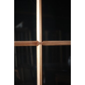 面取欅化粧 両面使いクリアガラス戸 2枚1組　GD0036Y 